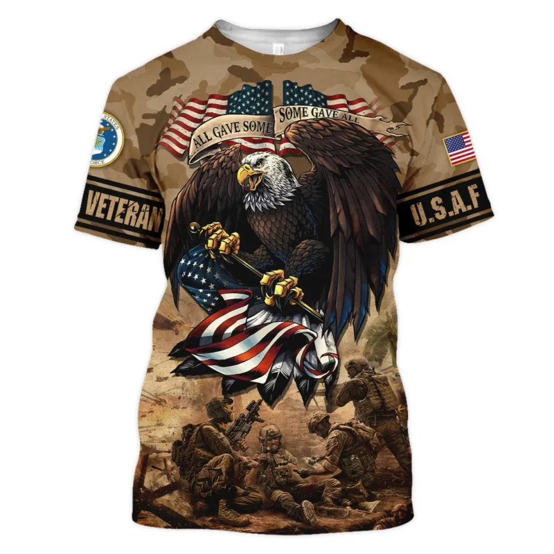 Veteran Camo Eagle All Gave Some Some Gave All U.S. Air Force Veterans All Over Prints Unisex T-Shirt