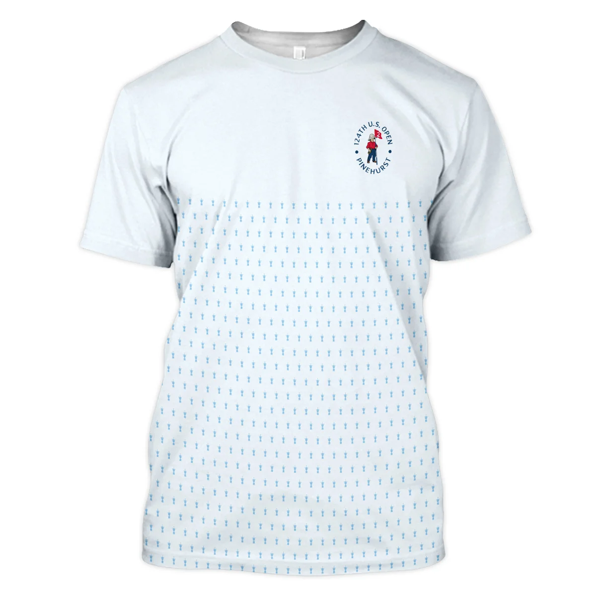 U.S Open Trophy Pattern Light Blue 124th U.S. Open Pinehurst Titleist Unisex T-Shirt Style Classic T-Shirt