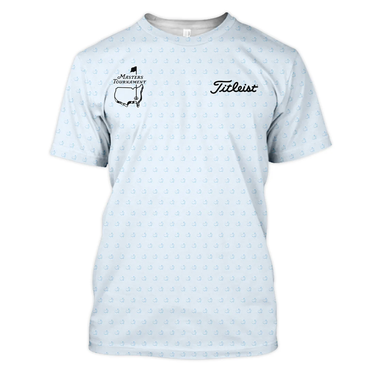 Pattern Masters Tournament Titleist Zipper Hoodie Shirt White Light Blue Color Pattern Logo  Zipper Hoodie Shirt