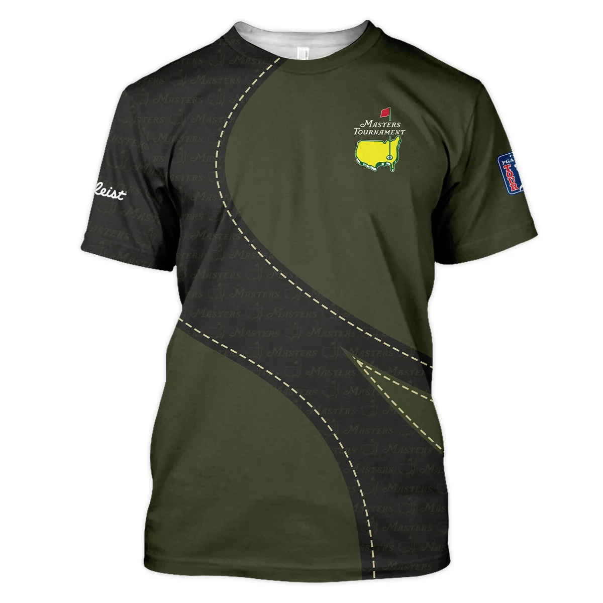 Pattern Military Green Masters Tournament Titleist Zipper Polo Shirt Style Classic Zipper Polo Shirt For Men