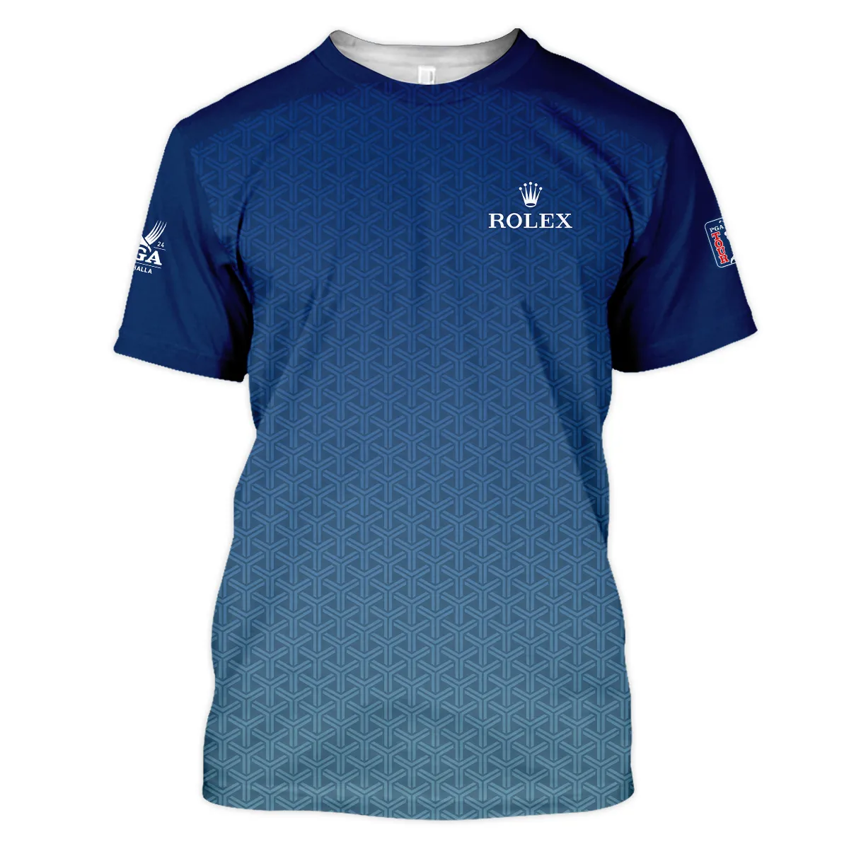 Golf Sport Pattern Blue Sport Uniform 2024 PGA Championship Valhalla Rolex Performance T-Shirt Style Classic
