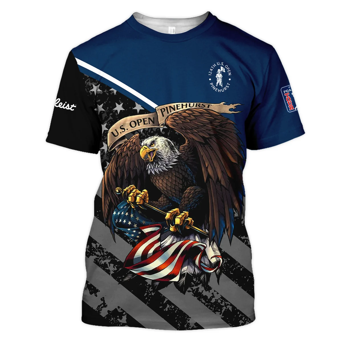 Special Version 124th U.S. Open Pinehurst Titleist Hawaiian Shirt Color Blue Eagle USA  Oversized Hawaiian Shirt