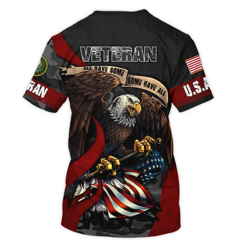 All Gave Some Some Gave All Veteran Eagle Flag U.S. Army Veterans All Over Prints Unisex T-Shirt