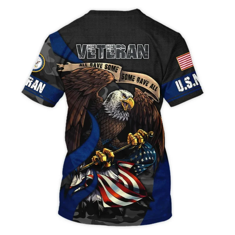 All Gave Some Some Gave All Veteran Eagle Flag U.S. Navy Veterans All Over Prints Unisex T-Shirt