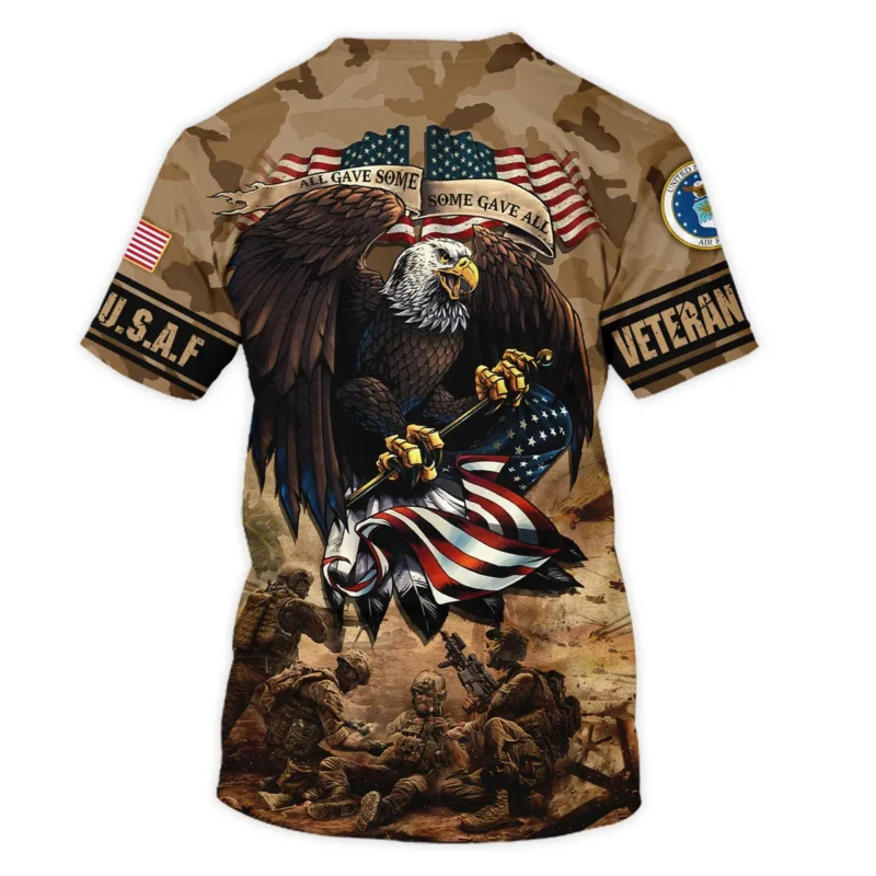 Veteran Camo Eagle All Gave Some Some Gave All U.S. Air Force Veterans All Over Prints Unisex T-Shirt