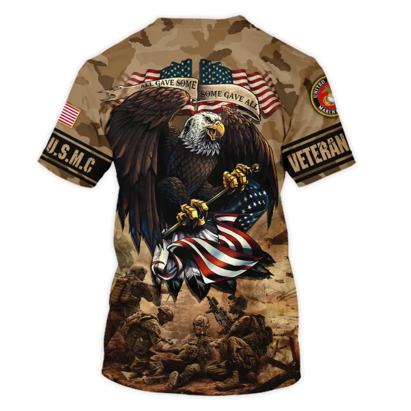 Veteran Camo Eagle All Gave Some Some Gave All U.S. Marine Corps Veterans All Over Prints Unisex T-Shirt