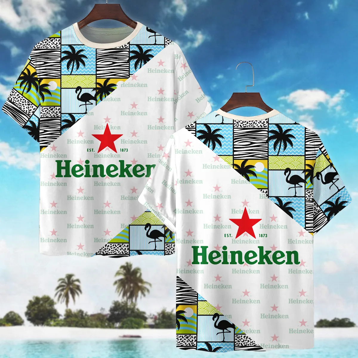 Heineken Cheers to Summer Beer Lovers Premium T-Shirt All Over Prints Gift Loves