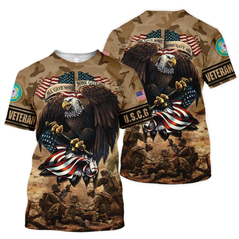 Veteran Camo Eagle All Gave Some Some Gave All U.S. Coast Guard Veterans All Over Prints Unisex T-Shirt