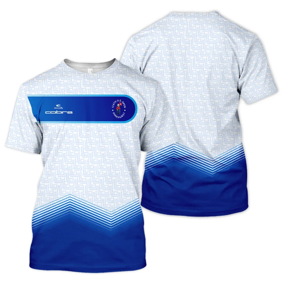 124th U.S. Open Pinehurst Blue Gradient Pattern White  Cobra Golf Performance T-Shirt Style Classic