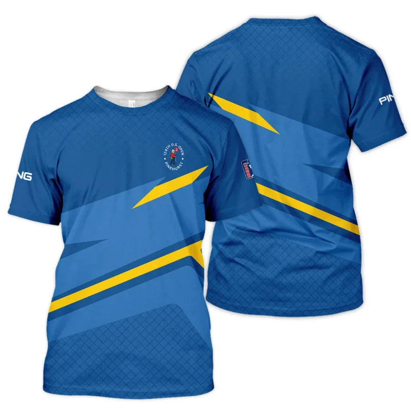 Ping 124th U.S. Open Pinehurst Blue Yellow Mix Pattern Performance T-Shirt Style Classic