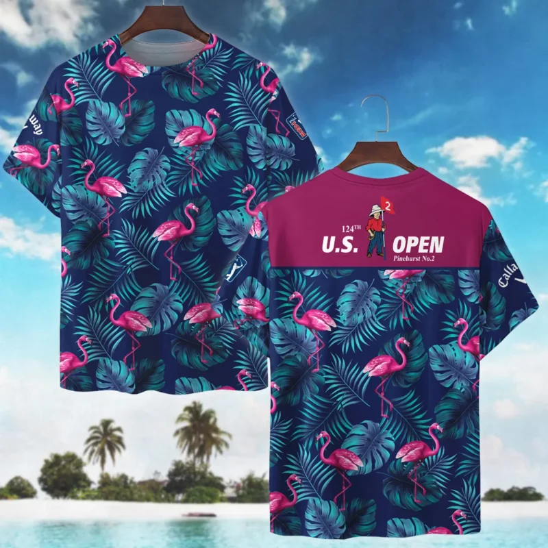 124th U.S. Open Pinehurst Pink Flamingo TropicalCallaway Premium T-Shirt All Over Prints Gift Loves