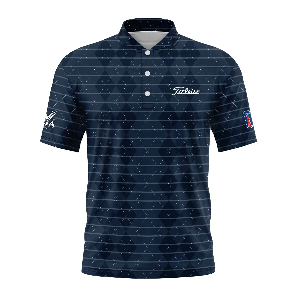 Golf Argyle Pattern 2024 PGA Championship Valhalla Titleist Long Polo Shirt Style Classic