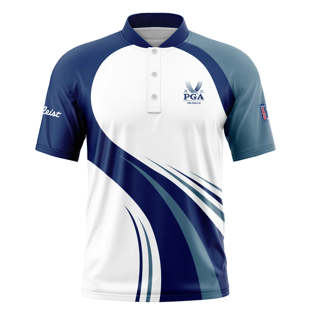 2024 PGA Championship Valhalla Golf Blue Wave Pattern Titleist Unisex Sweatshirt Style Classic Sweatshirt
