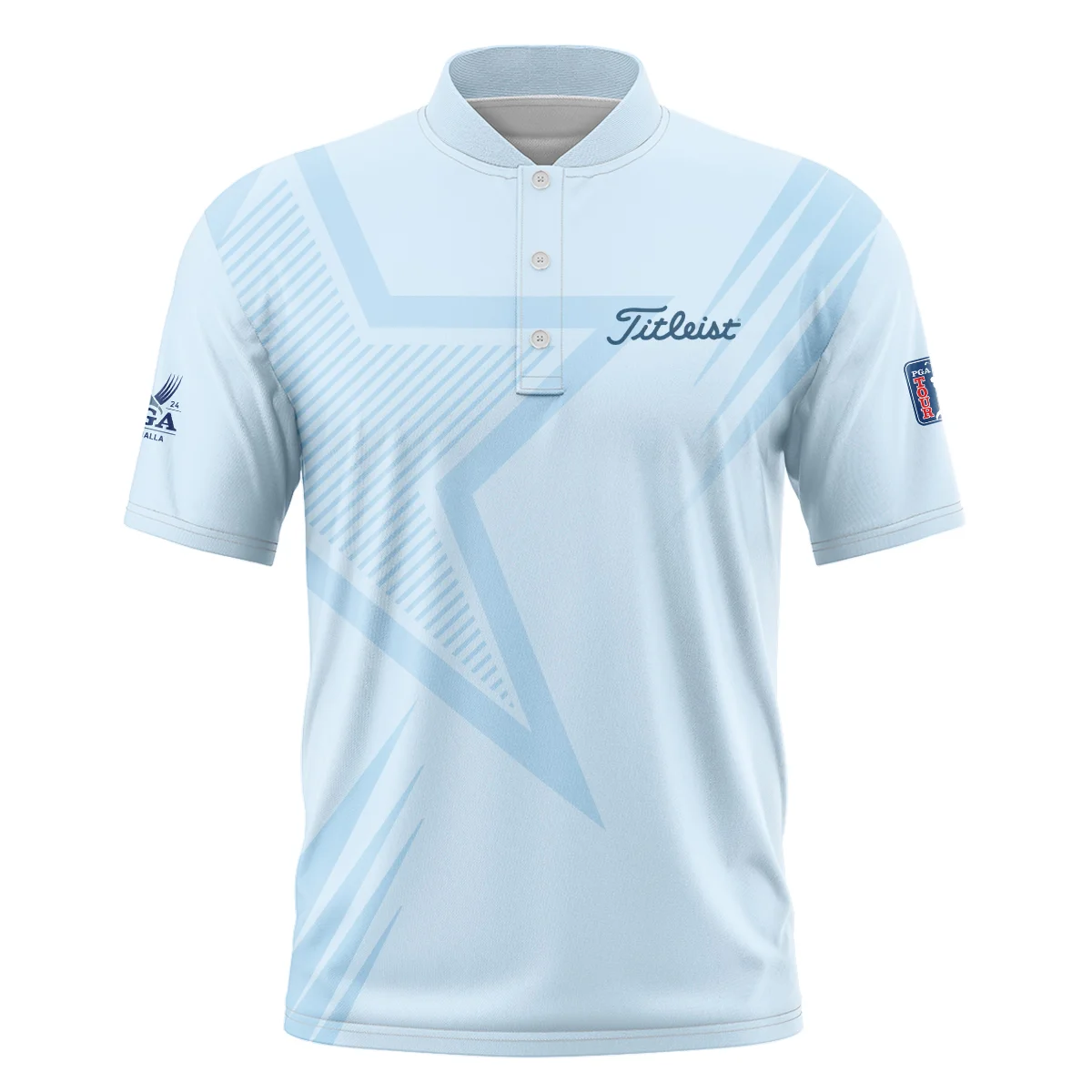 2024 PGA Championship Valhalla Golf Star Line Pattern Light Blue Titleist Quarter-Zip Jacket Style Classic Quarter-Zip Jacket