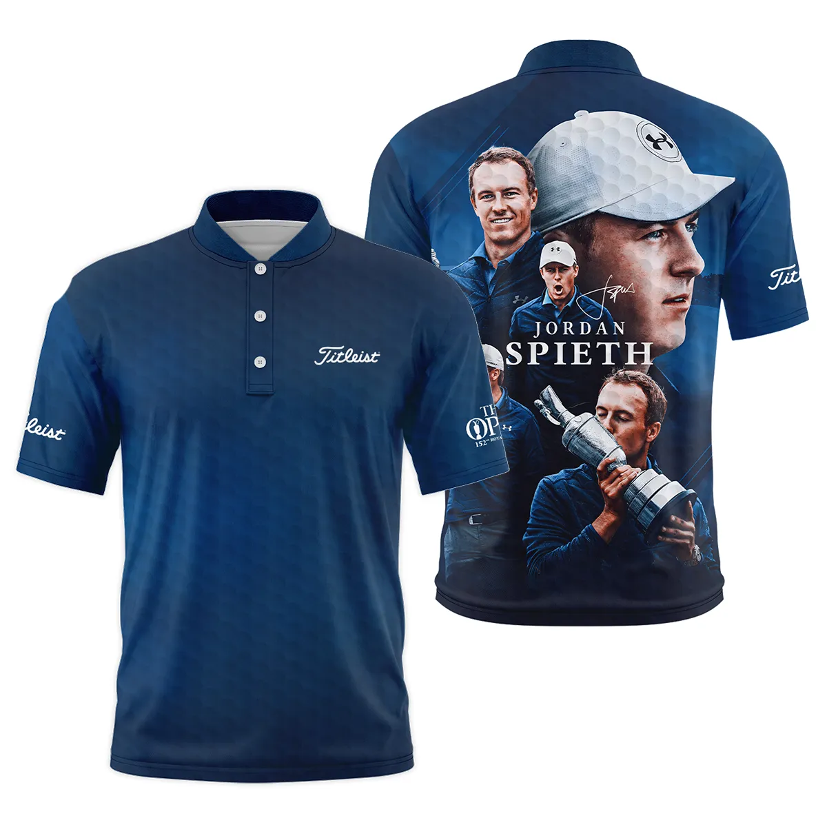 Golf Jordan Spieth Fans Loves 152nd The Open Championship Titleist Style Classic, Short Sleeve Round Neck Polo Shirt