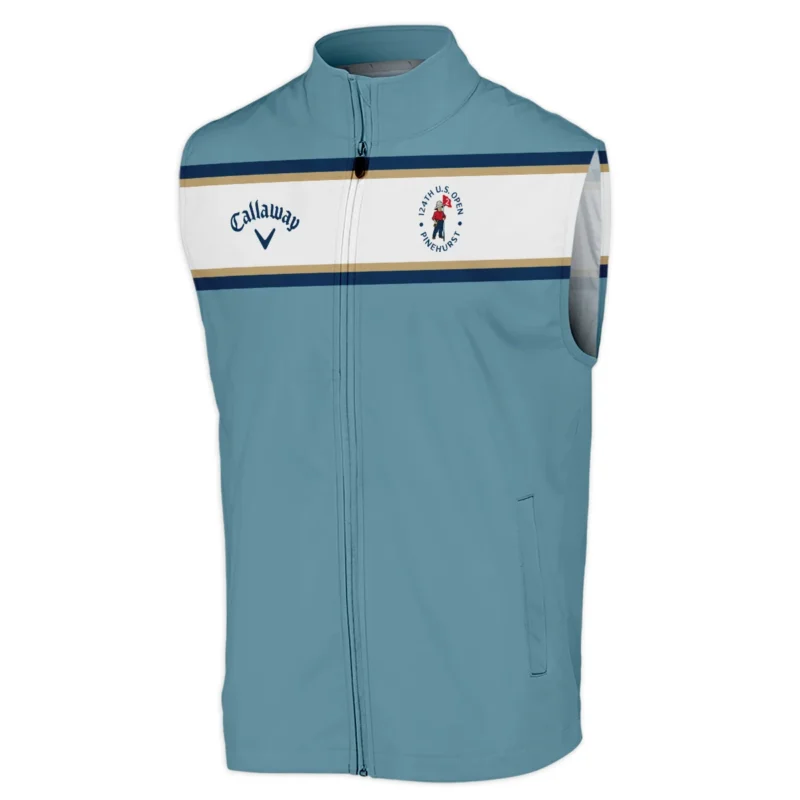 124th U.S. Open Pinehurst Golf Sport Mostly Desaturated Dark Blue Yellow Callaway Sleeveless Jacket Style Classic