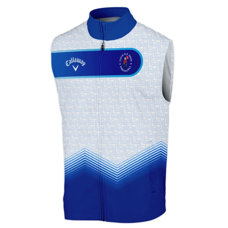 124th U.S. Open Pinehurst Blue Gradient Pattern White  Callaway Sleeveless Jacket Style Classic