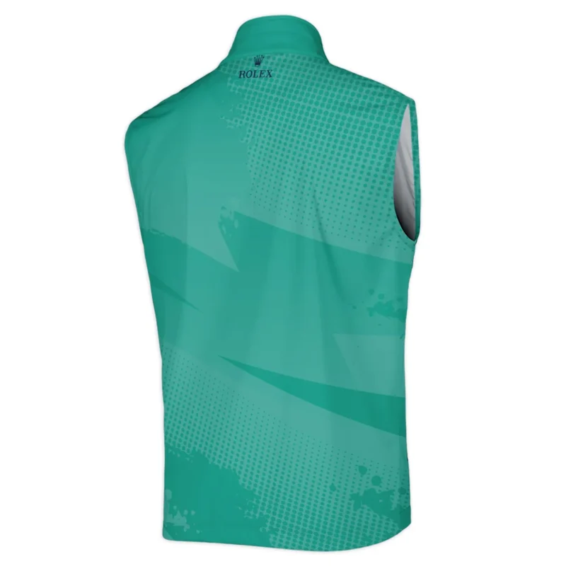 Golf Sport Pattern Green Mix Color 124th U.S. Open Pinehurst Rolex Sleeveless Jacket Style Classic