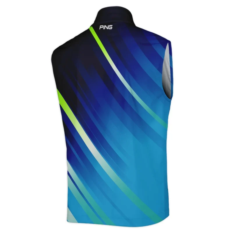 Ping 124th U.S. Open Pinehurst Green Dark Blue Gradient Abstract Yellow Sleeveless Jacket Style Classic