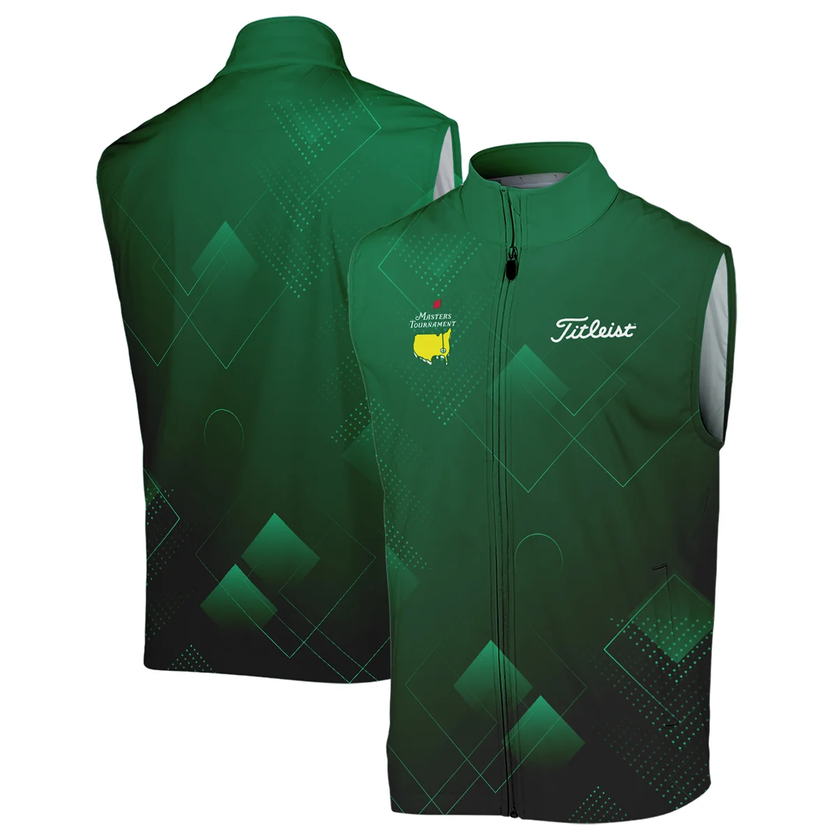Masters Tournament Titleist Polo Shirt Golf Sports Green Abstract Geometric Polo Shirt For Men