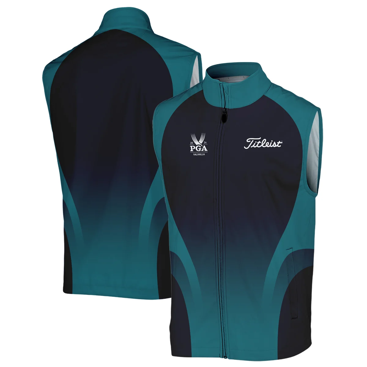 2024 PGA Championship Titleist Golf Unisex Sweatshirt Dark Cyan Very Dark Blue Gradient Golf Sports All Over Print Sweatshirt