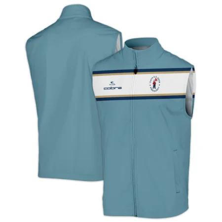 124th U.S. Open Pinehurst Golf Sport Mostly Desaturated Dark Blue Yellow Cobra Golf Quarter-Zip Polo Shirt