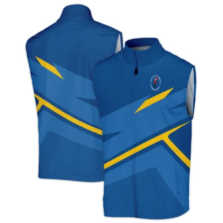 Cobra Golf 124th U.S. Open Pinehurst Blue Yellow Mix Pattern Sleeveless Jacket Style Classic