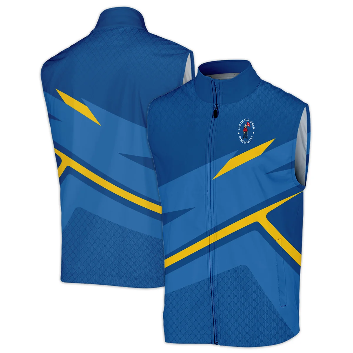 Titleist 124th U.S. Open Pinehurst Blue Yellow Mix Pattern Hoodie Shirt Style Classic