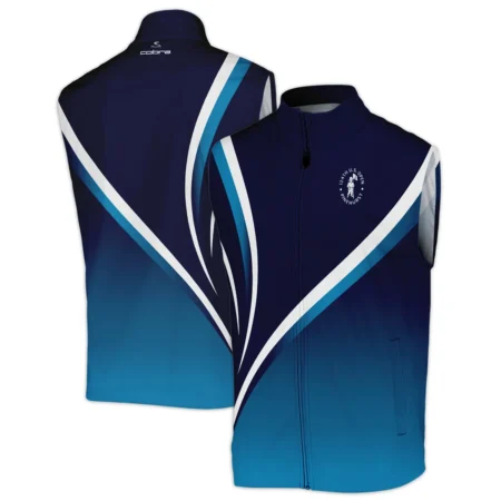 Cobra Golf 124th U.S. Open Pinehurst Dark Blue Gradient Abstract White Background  Zipper Polo Shirt Style Classic