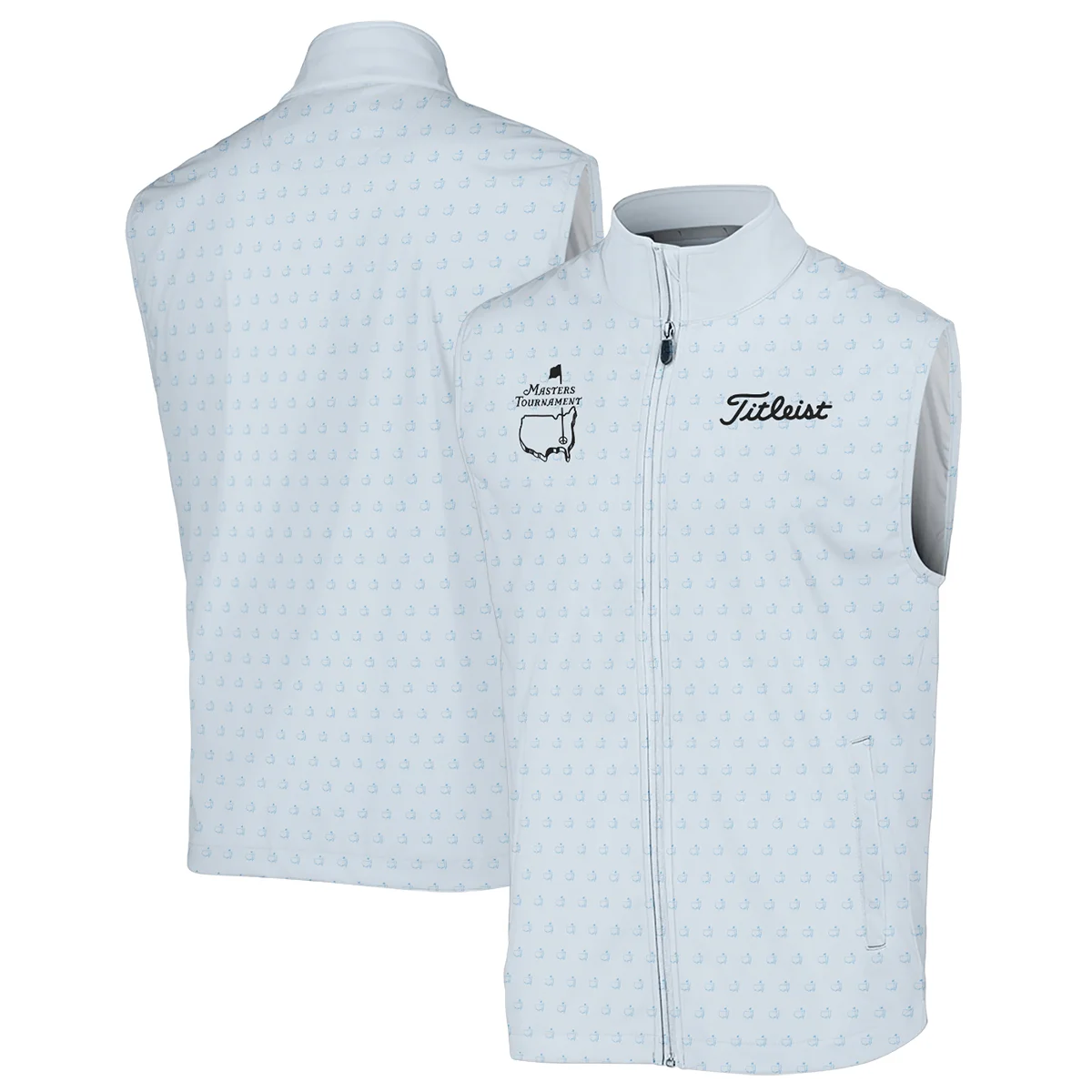 Pattern Masters Tournament Titleist Polo Shirt White Light Blue Color Pattern Logo  Polo Shirt For Men