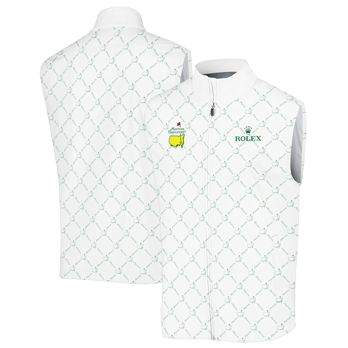 Golf Sport Pattern Color White Mix Masters Tournament Rolex Zipper Polo Shirt Style Classic