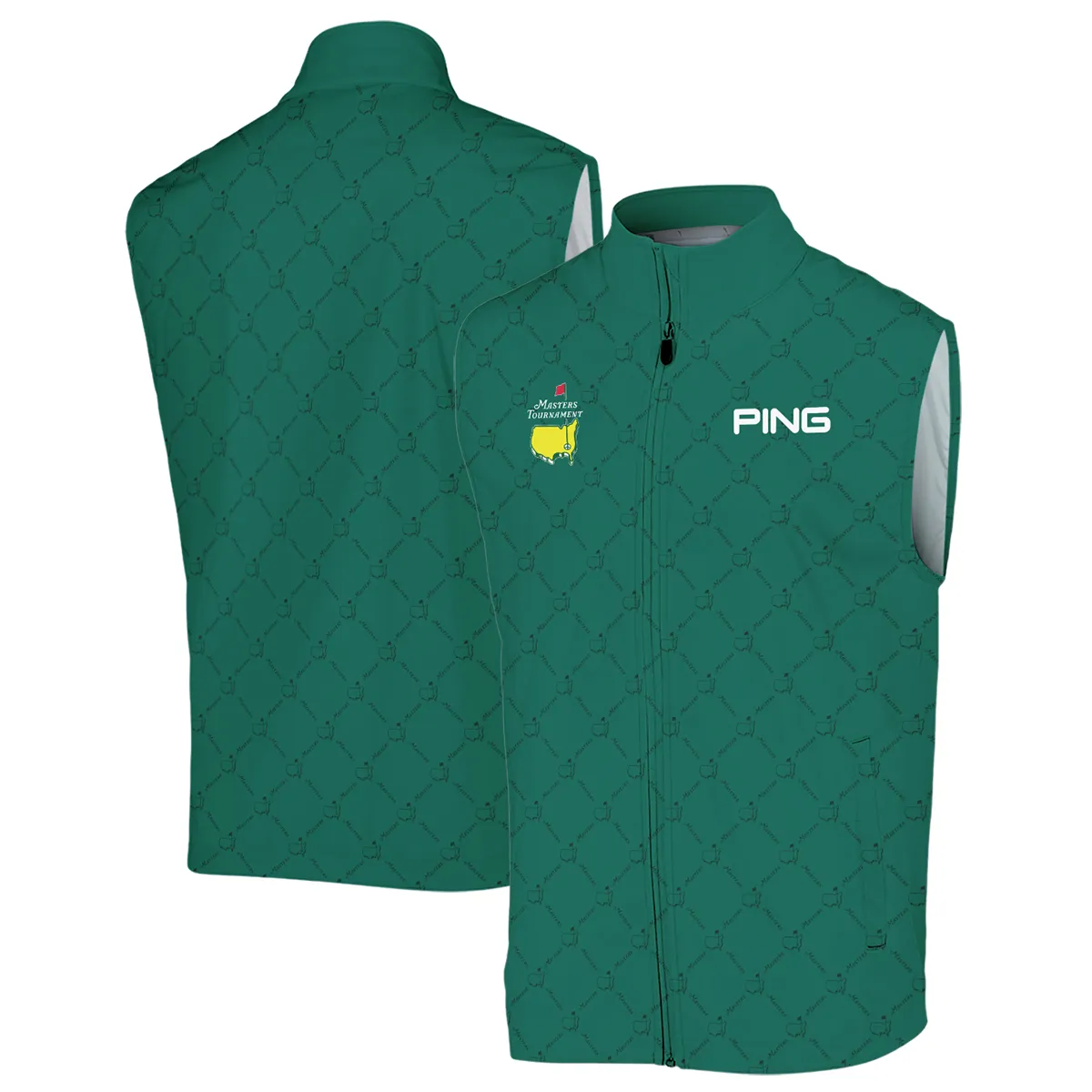 Golf Sport Pattern Color Green Mix Black Masters Tournament Ping Quarter-Zip Jacket Style Classic
