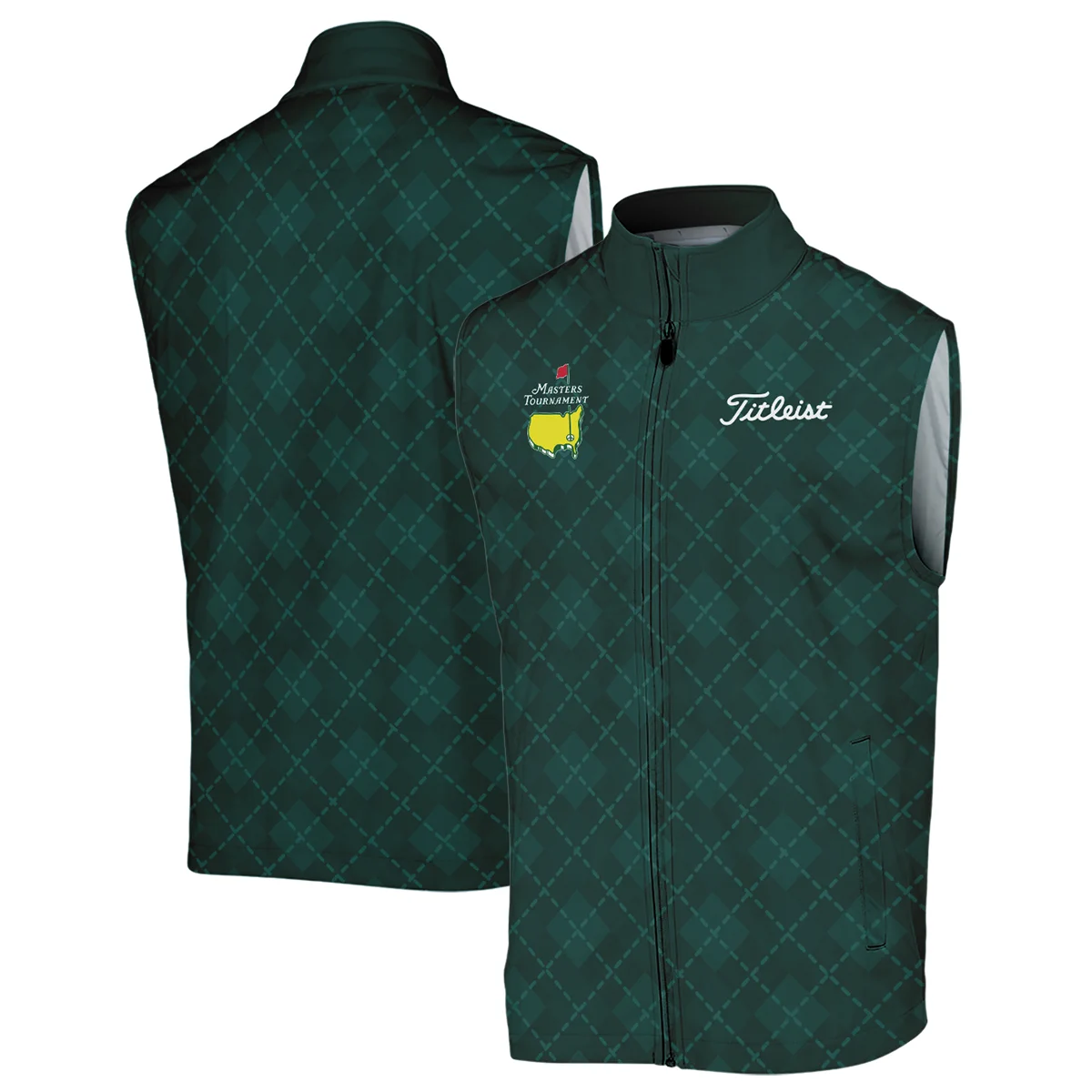 Golf Geometric Pattern Green Masters Tournament Titleist Polo Shirt Style Classic Polo Shirt For Men