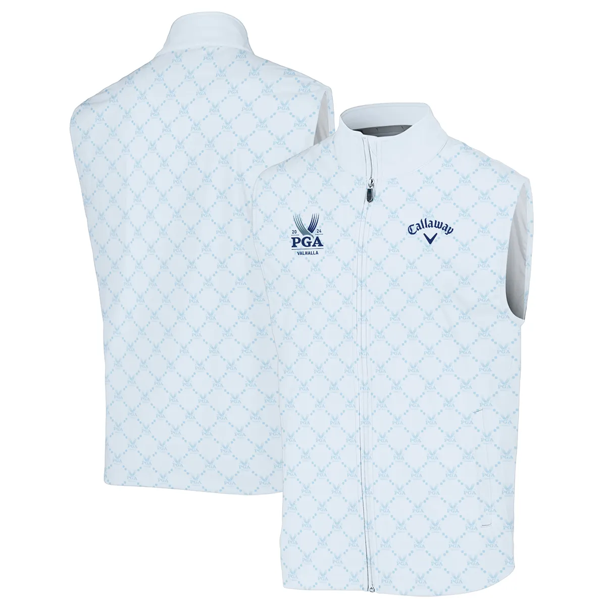 Golf Sport Pattern Light Blue Sport 2024 PGA Championship Valhalla Callaway Sleeveless Jacket Style Classic