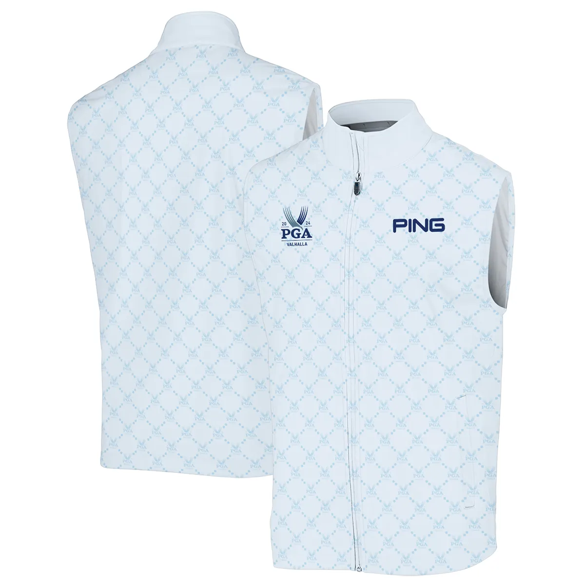 Golf Sport Pattern Light Blue Sport 2024 PGA Championship Valhalla Ping Sleeveless Jacket Style Classic