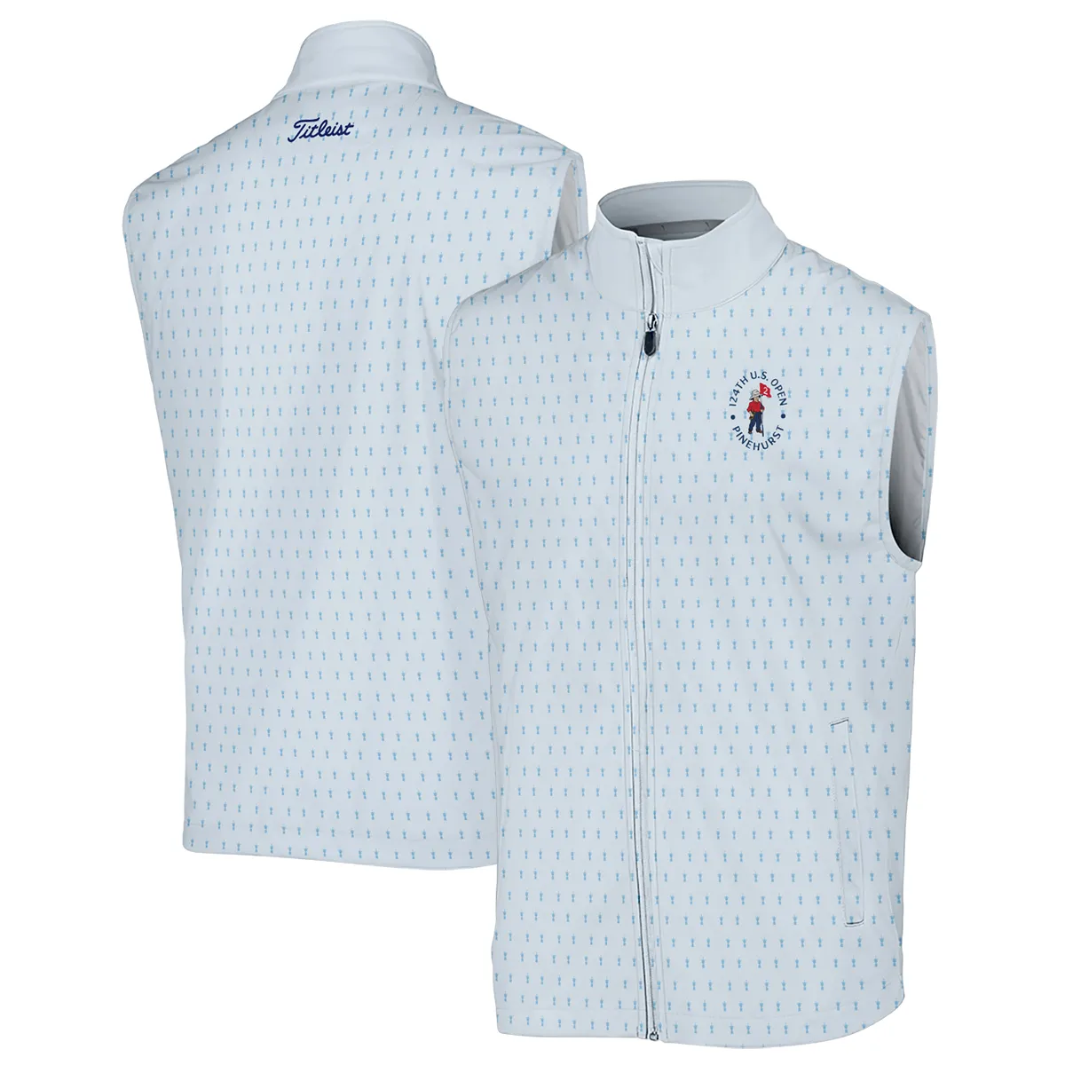 Golf Pattern Light Blue Cup 124th U.S. Open Pinehurst Titleist Hoodie Shirt Style Classic