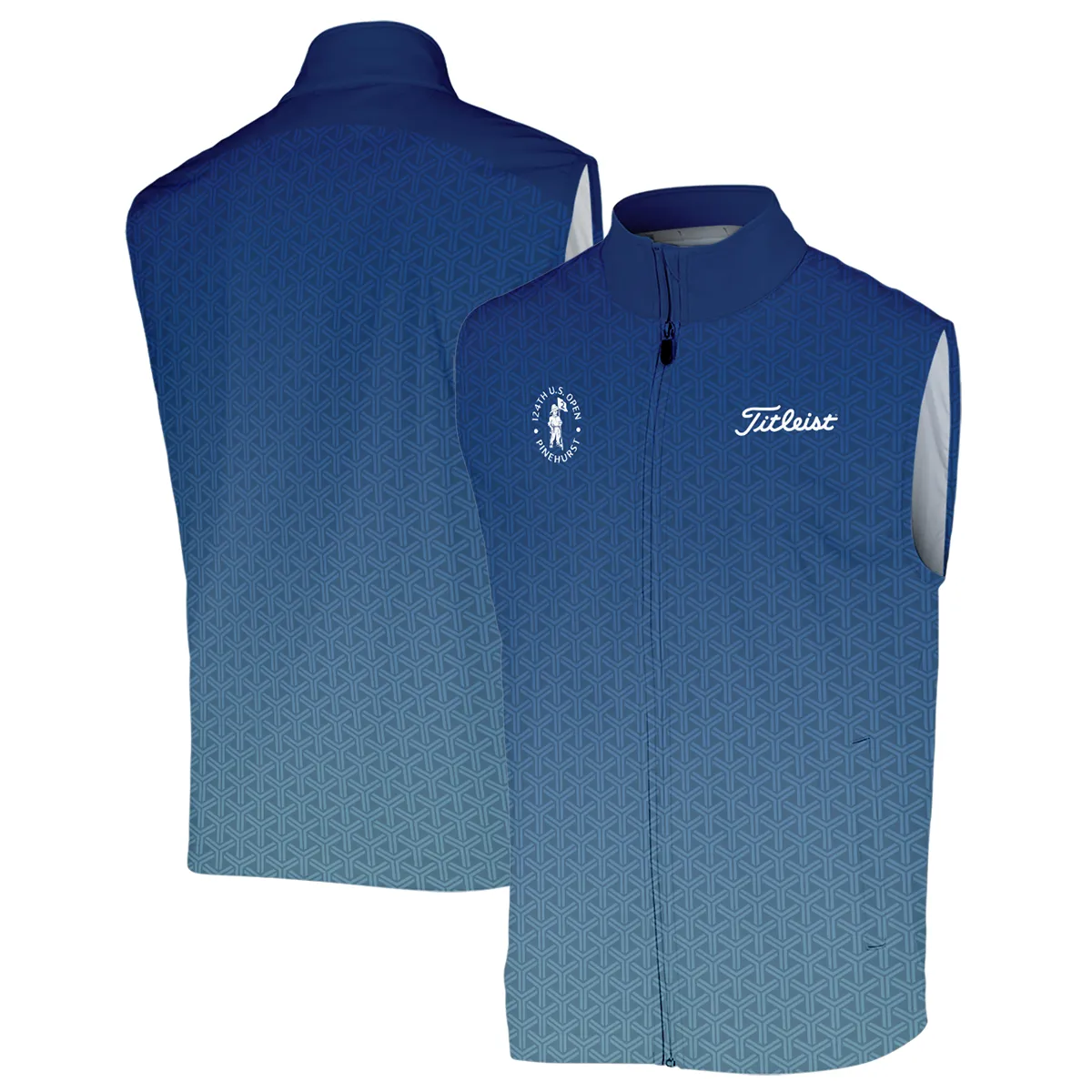 Sport Gradiend Blue Mix Color 124th U.S. Open Pinehurst Pinehurst Titleist Sleeveless Jacket Style Classic