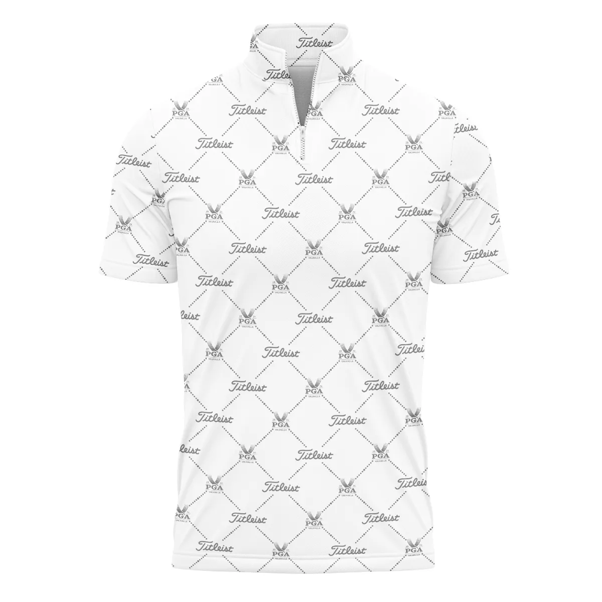 Golf Pattern 2024 PGA Championship Valhalla Titleist Zipper Polo Shirt Style Classic