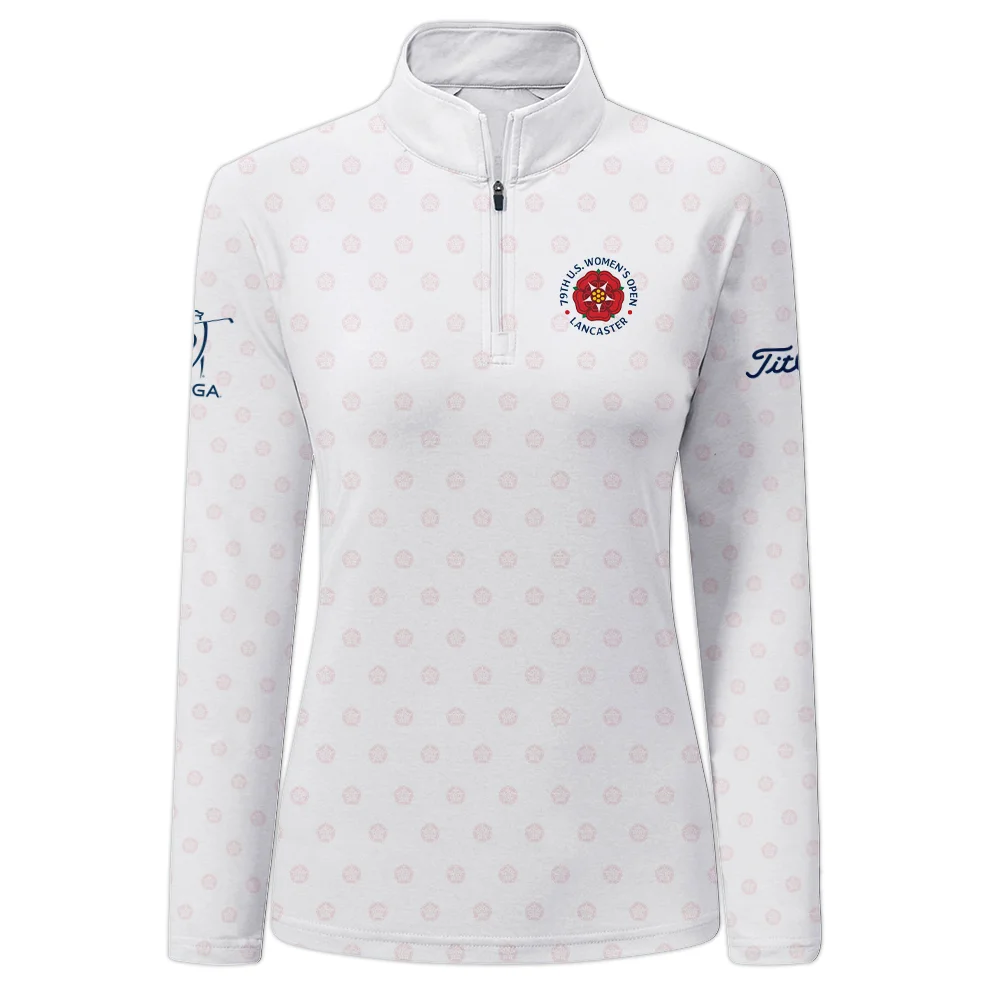 Golf Pattern 79th U.S. Women’s Open Lancaster Titleist Quarter-Zip Jacket White Color All Over Print Quarter-Zip Jacket