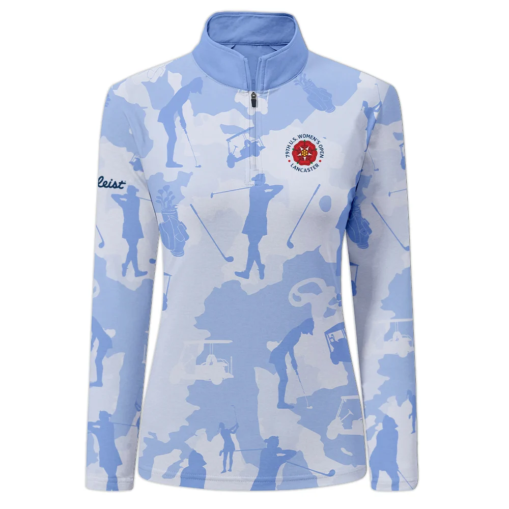 Camo Blue Color 79th U.S. Women’s Open Lancaster Titleist Polo Shirt Golf Sport All Over Print Polo Shirt For Woman