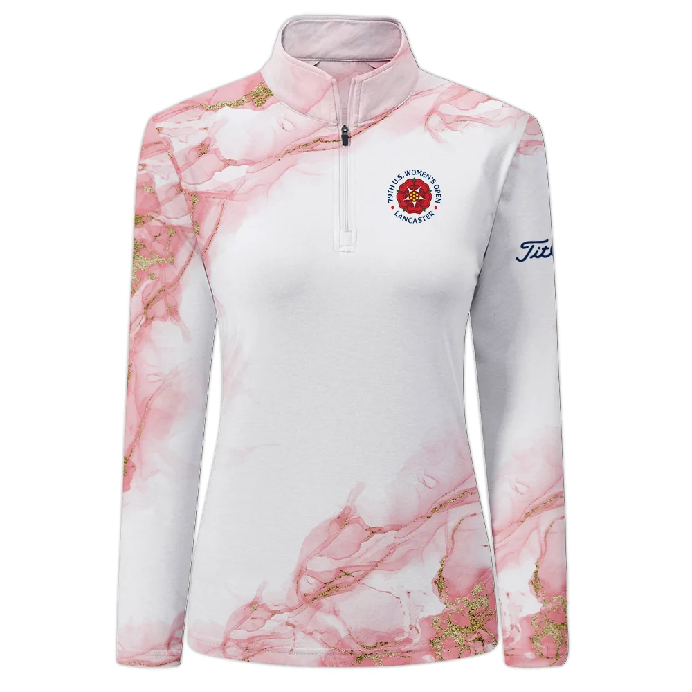 Pink Gold Marble 79th U.S. Women’s Open Lancaster Titleist Zipper Hoodie Shirt Golf Sport All Over Print Zipper Hoodie Shirt