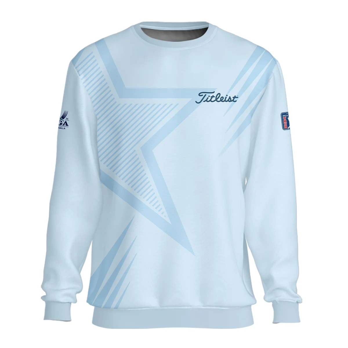 2024 PGA Championship Valhalla Golf Star Line Pattern Light Blue Titleist Unisex Sweatshirt Style Classic Sweatshirt