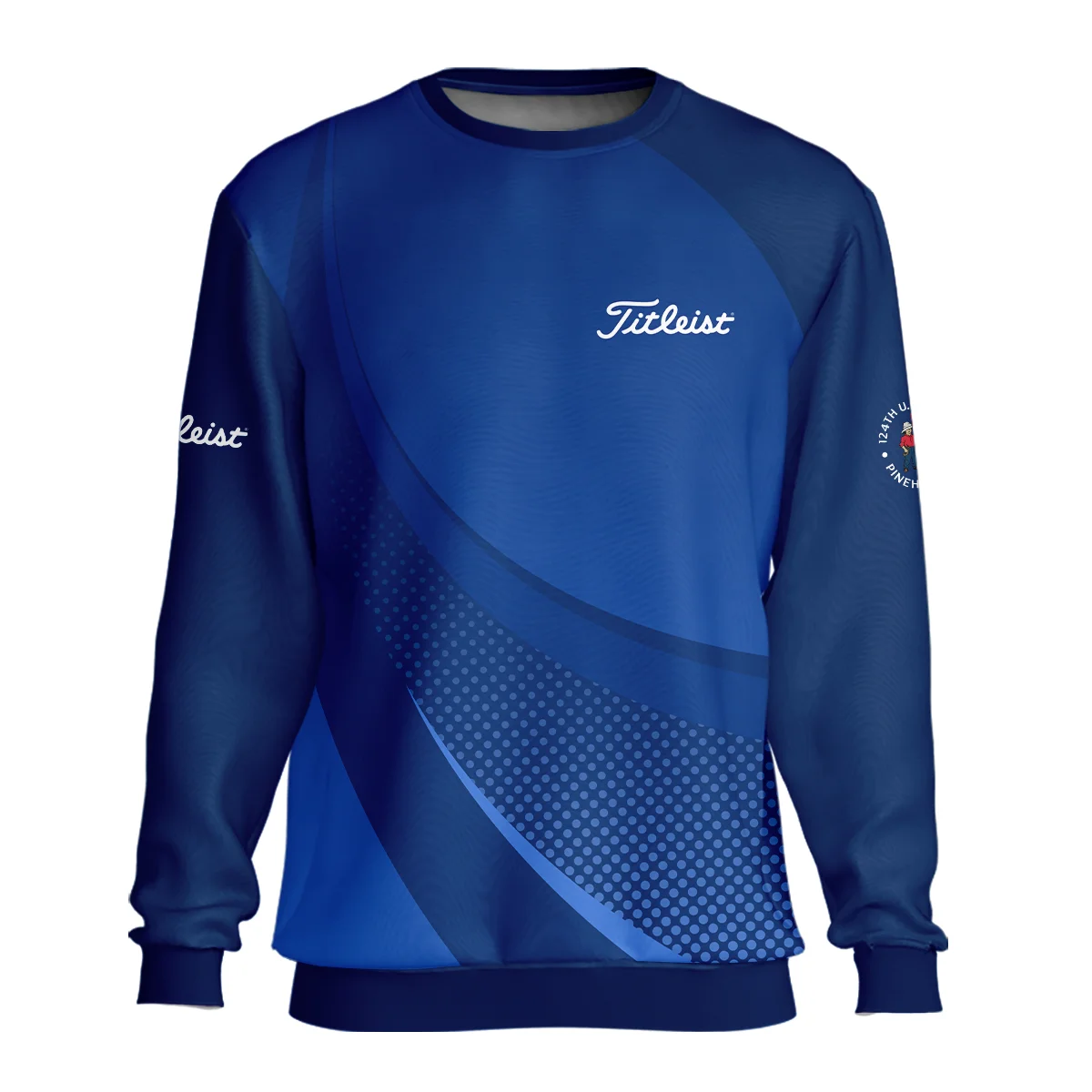 Titleist 124th U.S. Open Pinehurst Golf Sport Sleeveless Jacket Dark Blue Gradient Halftone Pattern All Over Print Sleeveless Jacket