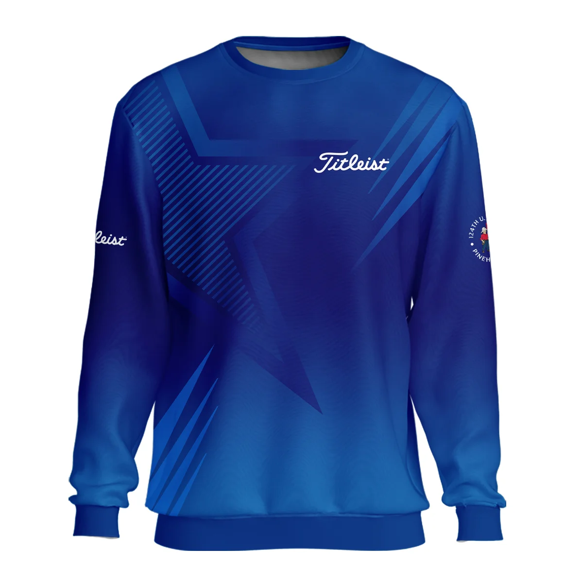 124th U.S. Open Pinehurst No.2 Titleist Unisex Sweatshirt Dark Blue Gradient Star Pattern Sweatshirt