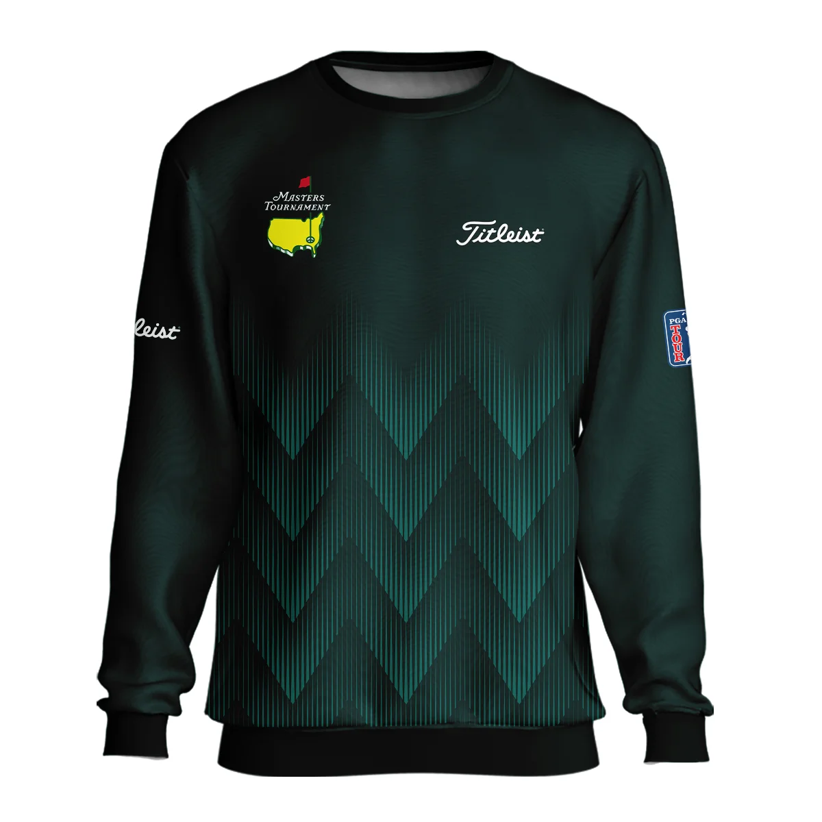 Masters Tournament Golf Titleist Hoodie Shirt Zigzag Pattern Dark Green Golf Sports All Over Print Hoodie Shirt