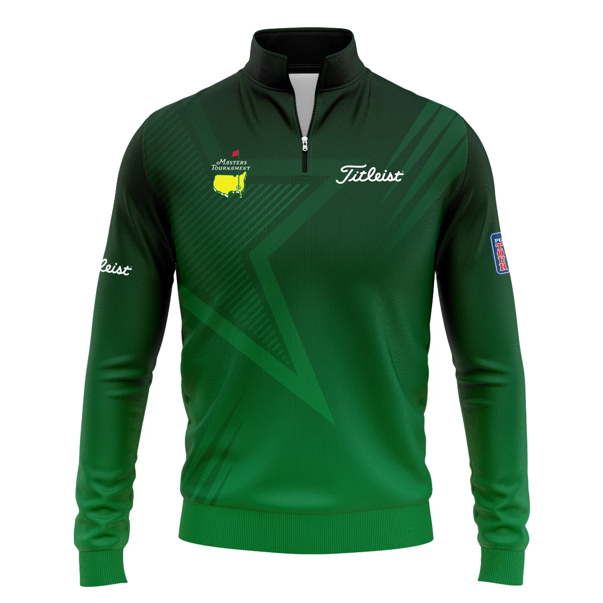 Titleist Masters Tournament Zipper Hoodie Shirt Dark Green Gradient Star Pattern Golf Sports Zipper Hoodie Shirt