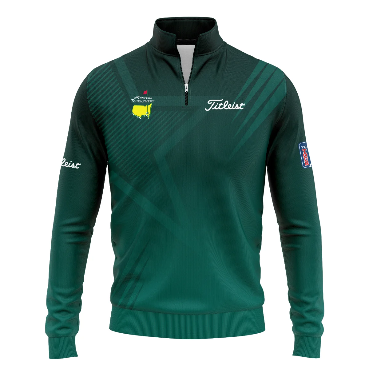 Sports Titleist Masters Tournament Zipper Hoodie Shirt Star Pattern Dark Green Gradient Golf Zipper Hoodie Shirt