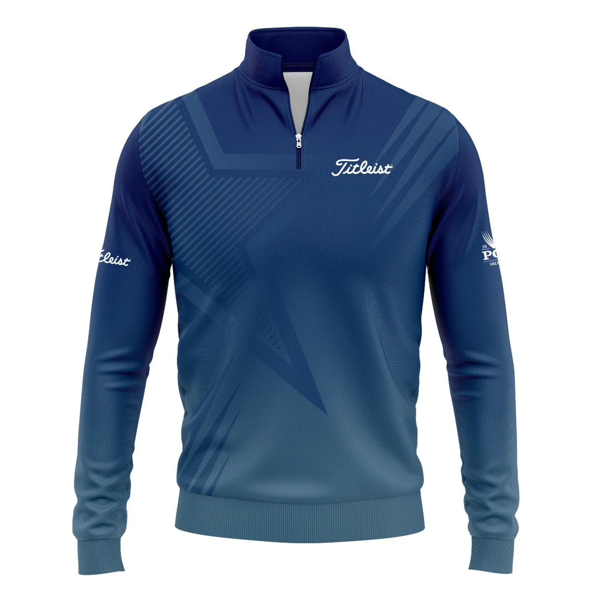 2024 PGA Championship Valhalla Golf Sport Titleist Quarter-Zip Jacket Star Blue Gradient Straight Pattern Quarter-Zip Jacket