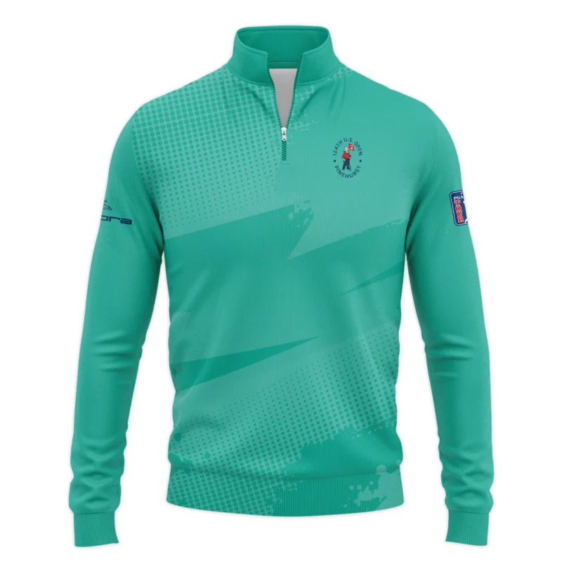 Golf Sport Pattern Green Mix Color 124th U.S. Open Pinehurst Cobra Golf Quarter-Zip Jacket Style Classic