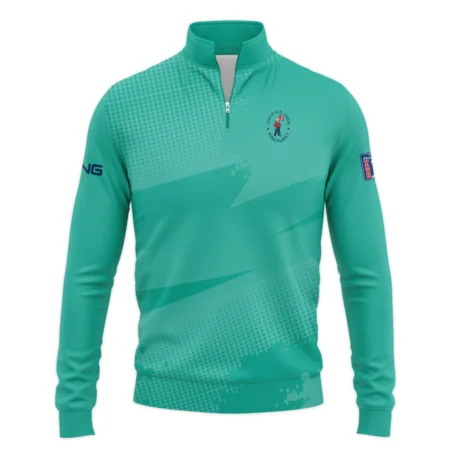 Golf Sport Pattern Green Mix Color 124th U.S. Open Pinehurst Titleist Vneck Polo Shirt Style Classic
